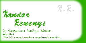 nandor remenyi business card